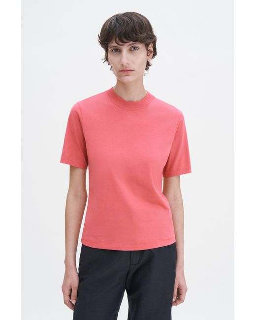 Pink mock neck top hotsell