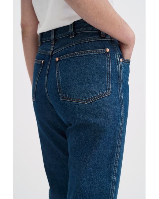 Filippa K Blue High Waisted Cropped Jeans