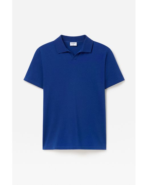 Filippa K Blue Stretch Cotton Polo T-Shirt for men