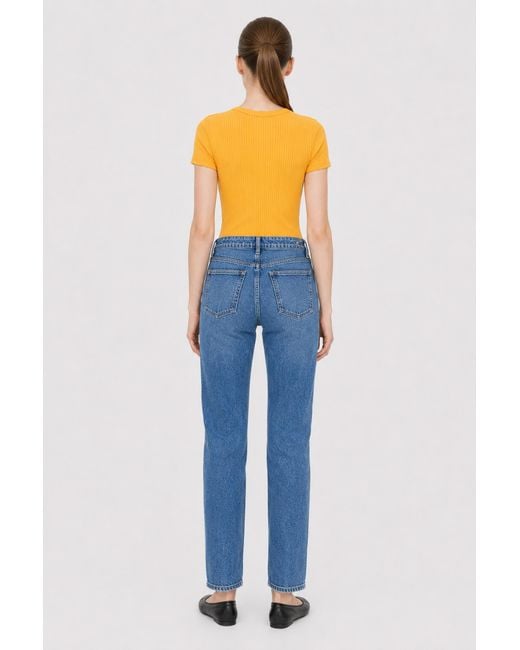 Filippa K Yellow High V Neck Tee