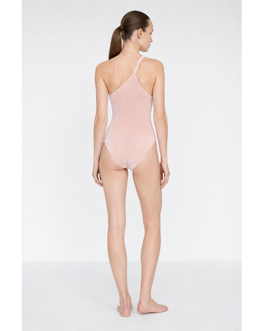Filippa K White Asymmetric Swimsuit