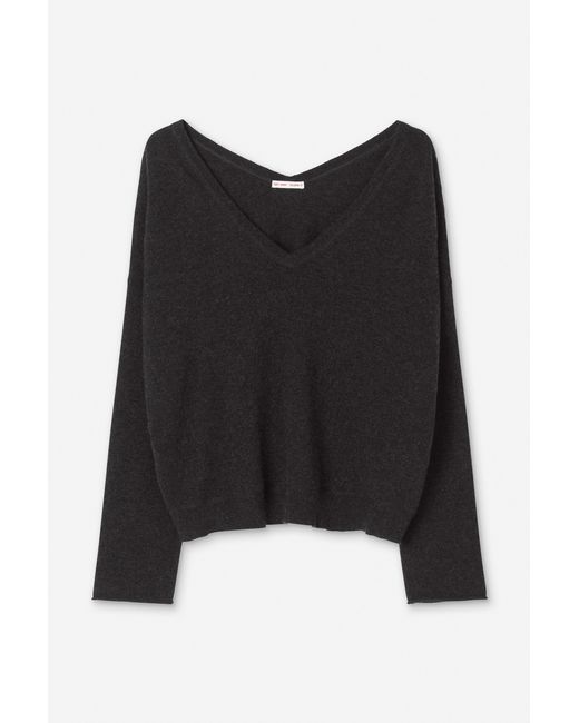 Filippa K Black Cashmere V-Neck Sweater