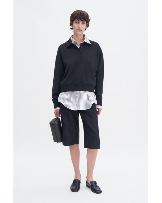 Filippa K Blue Polo Sweatshirt
