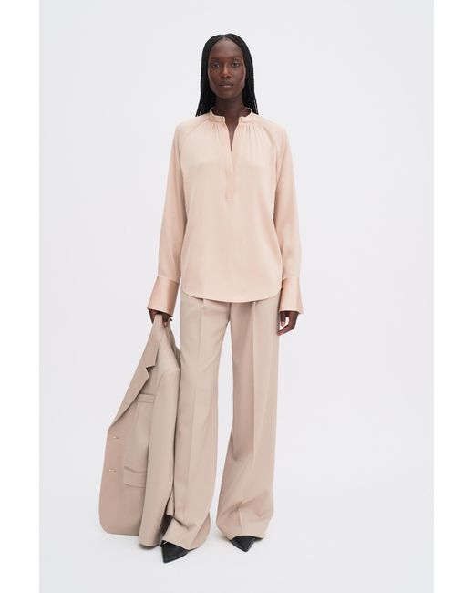 Filippa K Natural Gathered Raglan Blouse