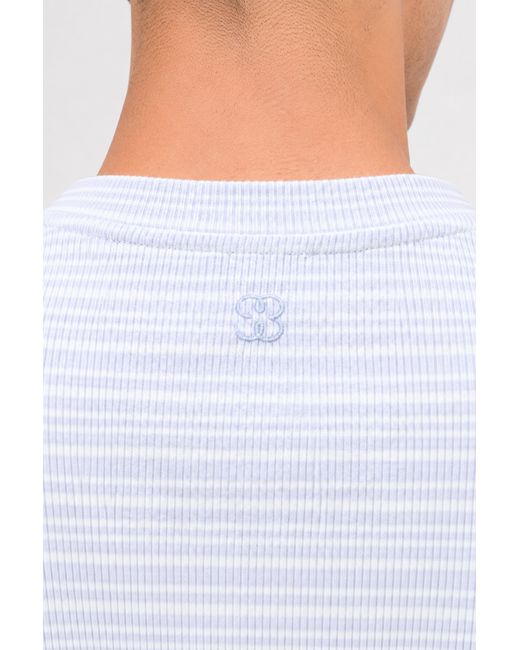 Filippa K White Striped Rib Tee for men