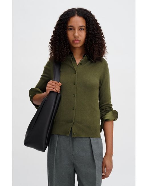 Filippa K Green Merino Short Cardigan