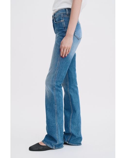 Filippa K Blue Stacked Bootcut Jeans