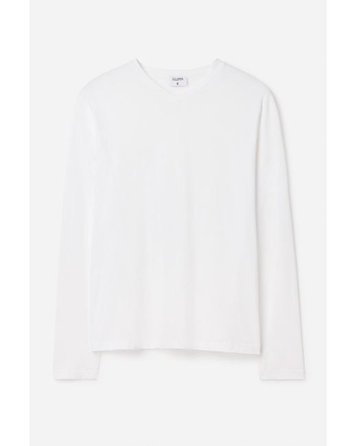 Filippa K White Cotton Jersey V-Neck Tee for men