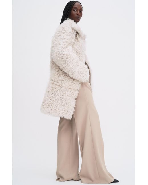 Filippa K Natural Reversible Shearling Coat