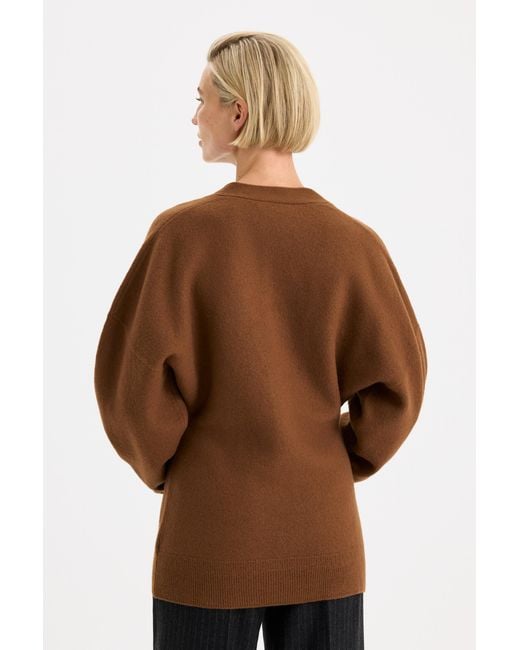 Filippa K Brown Hourglass Felted Cardigan
