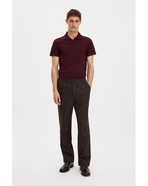 Filippa K Red Theo Flannel Trousers for men