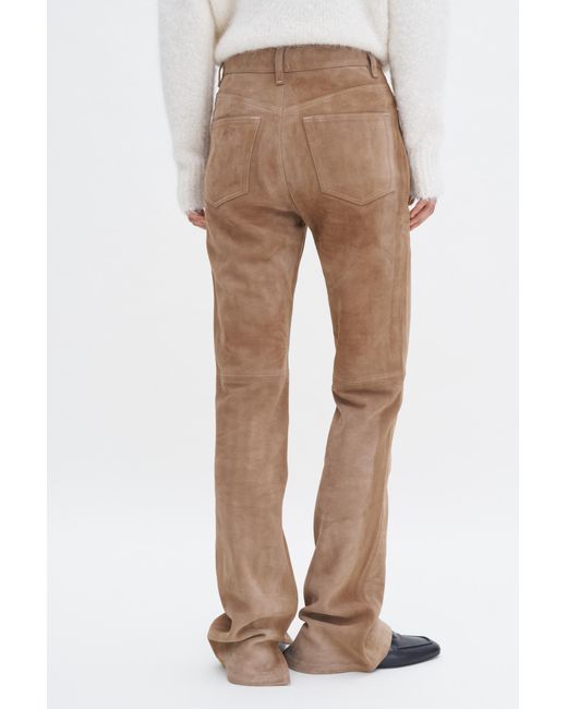 Filippa K White Suede Five Pocket Trousers