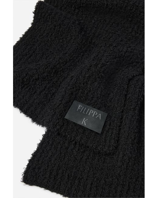 Filippa K Black Fluffy Scarf