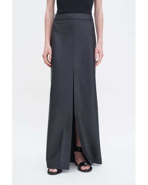 Filippa K Blue Leather Pencil Skirt