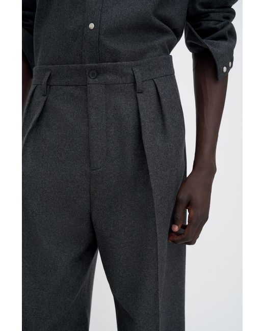 Filippa K Black Milo Flannel Trousers for men