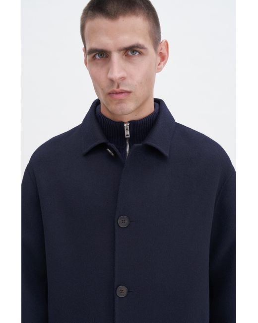 Filippa K Blue James Doublé Overcoat for men