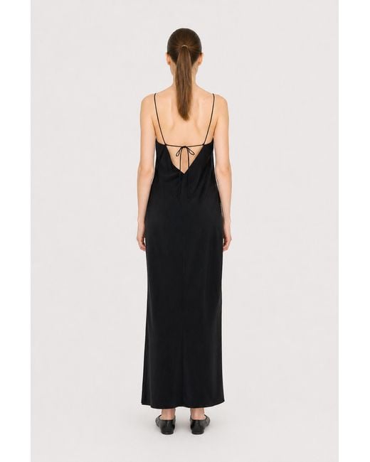 Filippa K Black Satin Slip Dress