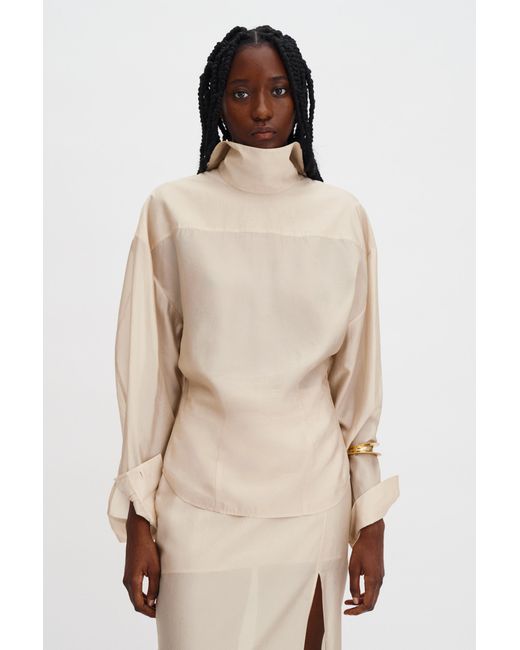 Filippa K Natural Fold Collar Blouse