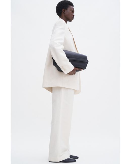 Filippa K White Relaxed Straight Cotton Linen