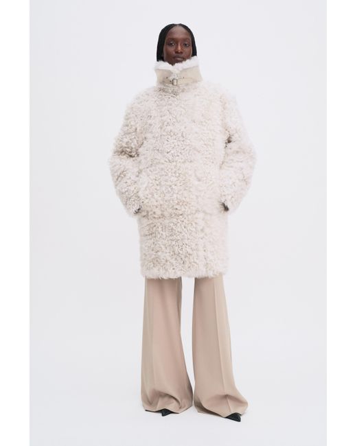 Filippa K Natural Reversible Shearling Coat