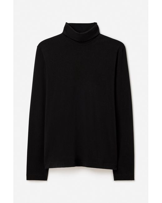 Filippa K Blue Organic Cotton Stretch Turtlen for men