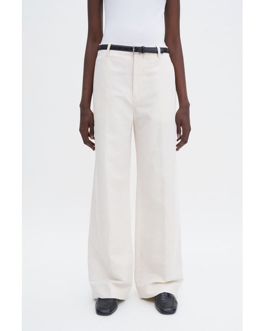 Filippa K White Relaxed Straight Cotton Linen