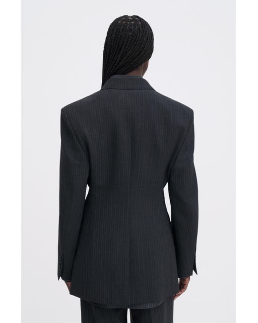 Filippa K Blue Hourglass Pinstripe Blazer