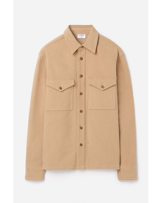 Filippa K Natural Moleskin Patch Pocket Overshirt for men