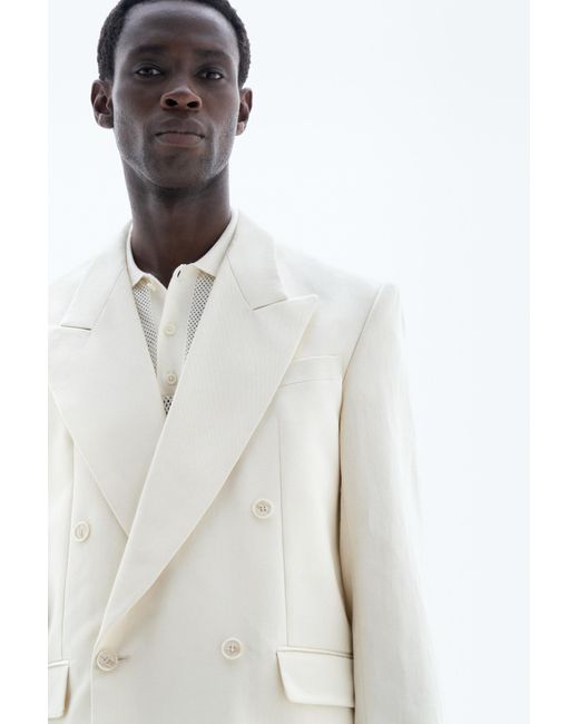 Filippa K White Boxy Linen Blazer for men
