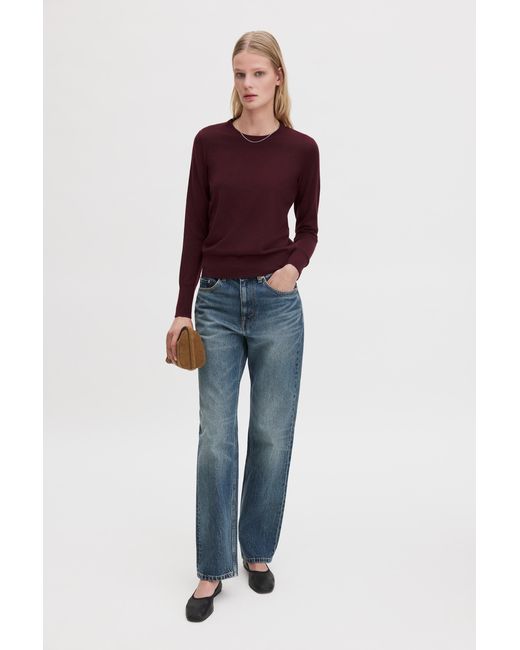 Filippa K Red Merino R-Neck Sweater