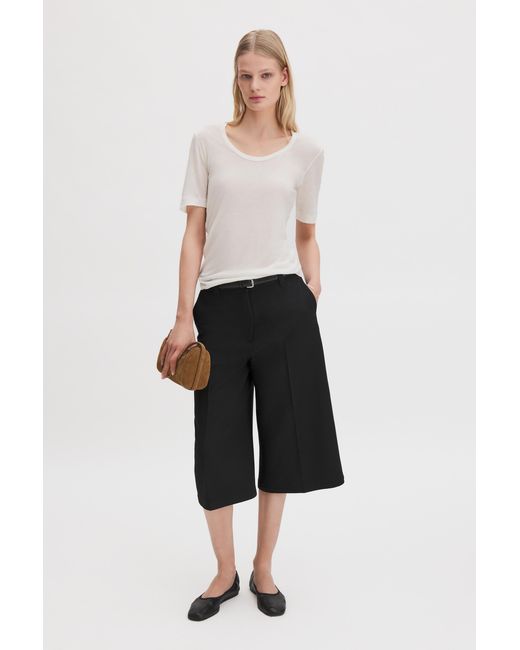 Filippa K White Lyocell Cashmere Scoop Tee