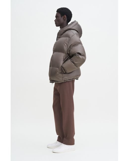 Filippa K Brown Puffer Down Jacket for men