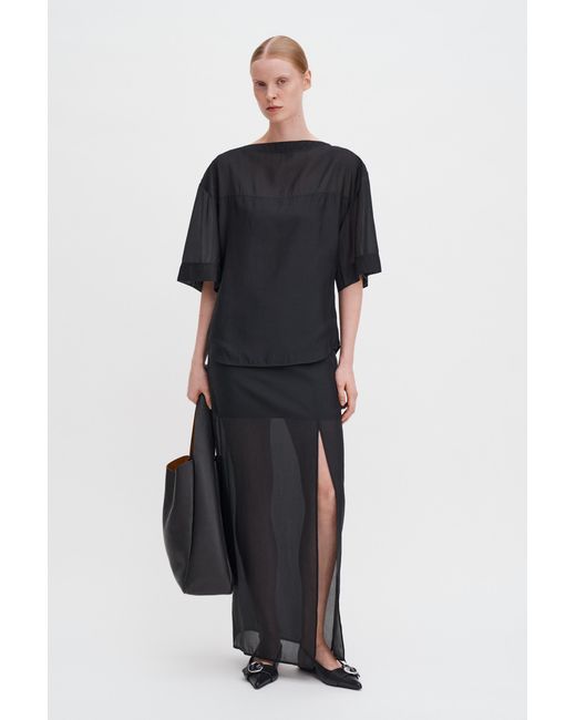Filippa K Black Sheer Tee