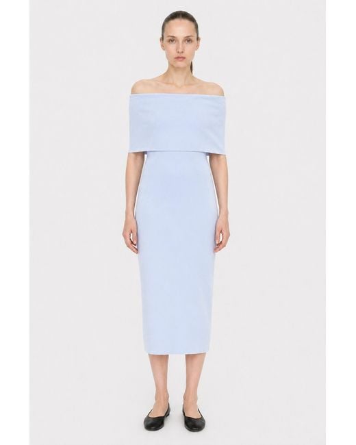 Filippa K Blue Off Shoulder Dress