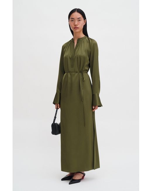 Filippa K Green Gathered Raglan Dress