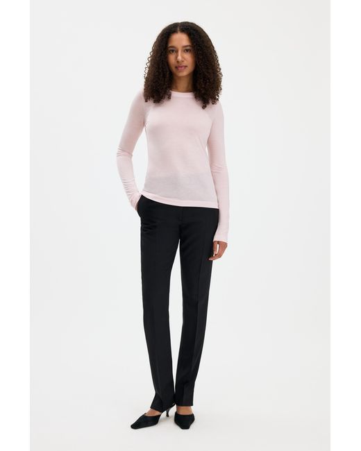 Filippa K White Scooped Longsleeve Top