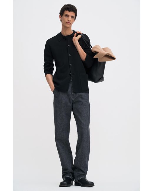 Filippa K Black Wool Milano Knit Blazer for men