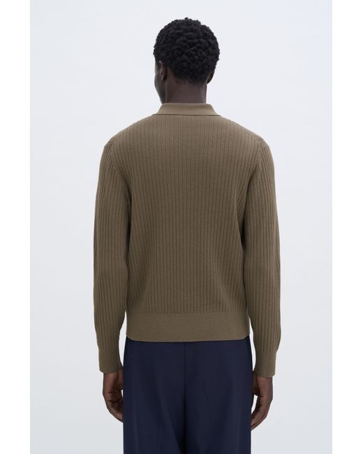 Filippa K Green Cotton Merino Knit Shirt for men