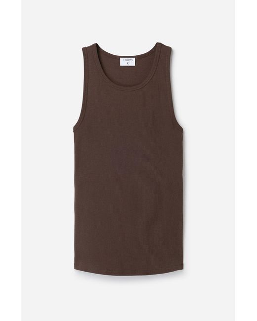 Filippa K Brown Fine Rib Tank