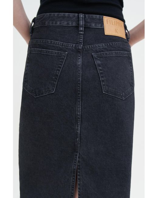 Filippa K Blue Denim Midi Skirt