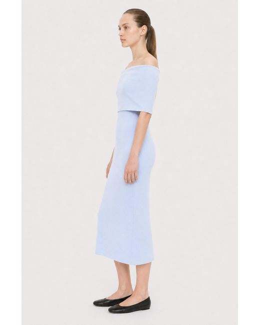 Filippa K Blue Off Shoulder Dress