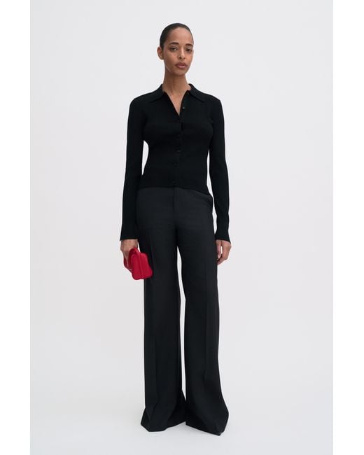 Filippa K Blue Ribbed Knit Shirt