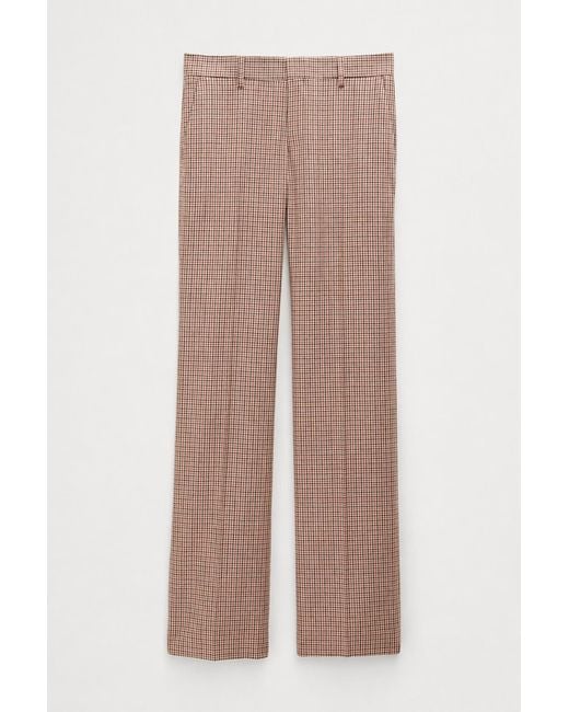 Filippa K Brown Bootcut Check Trousers