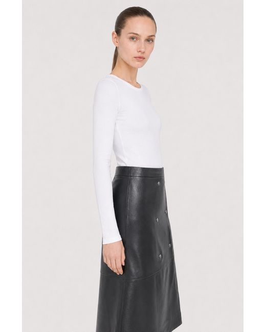 Filippa K Blue Miley Leather Skirt