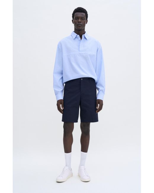Filippa K Blue Cotton Tailored Shorts for men