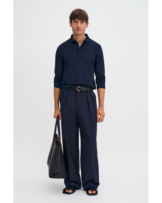 Filippa K Blue Luke Stretch Polo Shirt for men