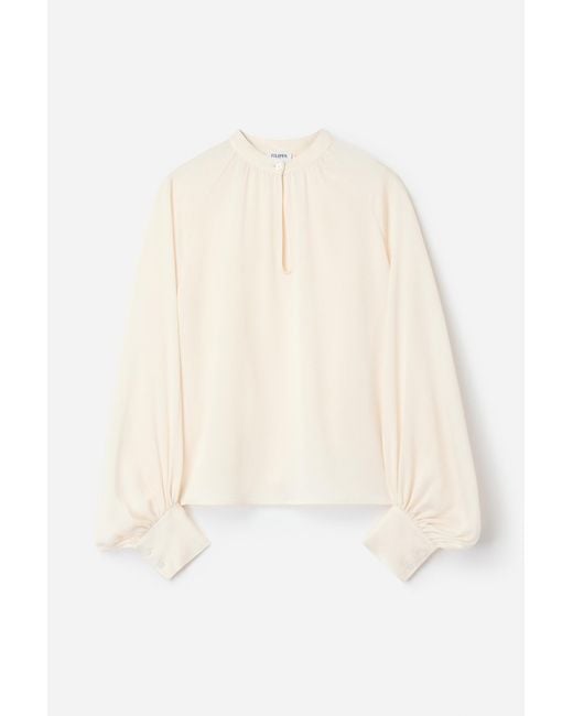 Filippa K White Stand Collar Blouse