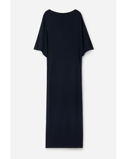 Filippa K Blue Crepe Jersey Batwing Dress