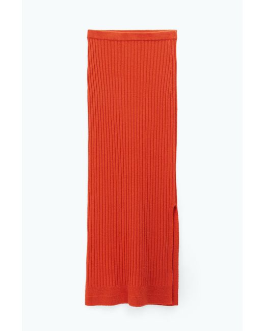 Filippa K Red Rib Knit Skirt