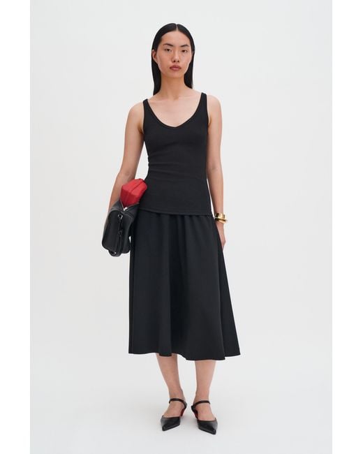 Filippa K Black V-Neck Tank